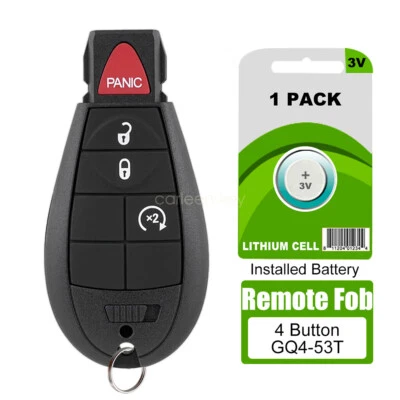 Para Dodge Ram 1500 2500 3500 2013-2019 llave de control remoto 4 botones mando GQ4-53T Foto 1 de 4