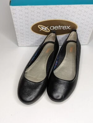 Plantilla ortopédica plana de ballet negra para mujer talla 6 EE. UU. Foto 1 de 3