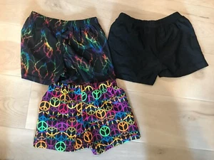 (II) 3 pairs! GemGear Girls Youth Large Dance Gymnastics Spandex Shorts - Picture 1 of 8