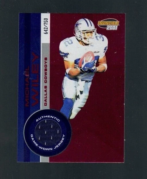 2001 Pacific Invincible Red #69 Michael Wiley Jersey #642/750 (E) - Image 1 of 1
