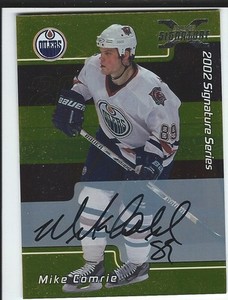 2001/02 Be A Player Signature Series Gold Mike Comrie Auto Card