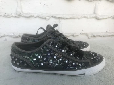 RARO Ash Vox Embellecido Terciopelo Zapatillas Camuflaje Talla US 7 EUR 38 Foto 1 de 4