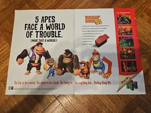 2001 DONKEY KONG 64 Nintendo Game - Print AD / POSTER - Picture 1 of 1