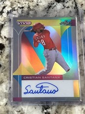 2022 Leaf Vivid Technicolor Cristian Santana Gray AUTO /40 #BA-CS1