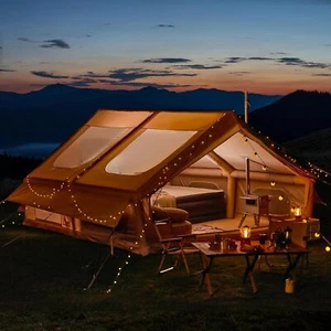 Extra Large Inflatable Camping Tent, Glamping Tents Easy Setup 4 Season W/pumb - Picture 1 of 29