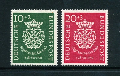 West Germany. Death Bicentenary of Bach Stamp Set. SG1043/44. 1950. VLMM CV £170 - Image 1 of 2