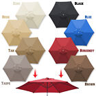 6/8/9/10/11.5/13ft Patio Umbrella Cover 6rib 8 Rib Replacement Polyester Canopy