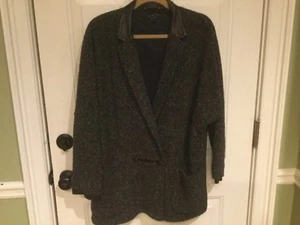 RAG AND BONE NEW YORK WOMENS TWEAD JACKET W/LEATHER TRIM Small - Picture 1 of 10