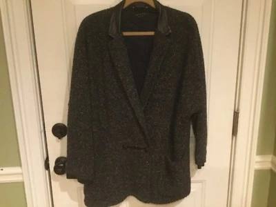 RAG AND BONE NEW YORK WOMENS TWEAD JACKET W/LEATHER TRIM Small - Image 1 of 4