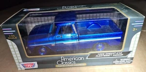 Motor Max 1/24 American Classics - 1966 Chevrolet C10 Fleetside Pickup - Blue - Picture 1 of 11
