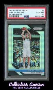 2018 Panini Prizm Silver Prizm #2 Dirk Nowitzki PSA 10 (GEM MINT) - Picture 1 of 2