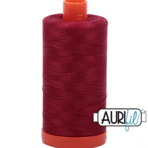 Aurifil 50wt, 1103 Burgundy, 100% Cotton Thread. Mako Egyptian Cotton. 1300M - Picture 1 of 1