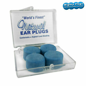 Mighty Plugs  - 2 Pair Pack World's Finest Ear Plugs Earplugs Wax Mould Blue