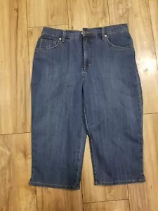 Gloria Vanderbilt Blue Amanda Skimmer Capris Womens Size 10 - Picture 1 of 4