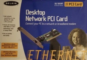 Belkin Desktop Network PCI Card 32 Bit 10/100BT Ethernet-- Free Shipping - Picture 1 of 1