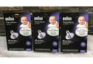 BRAUN Thermoscan Lens Filters 40 Pack Filters Lot of 3 Packages 120 Total New  - Picture 1 of 2