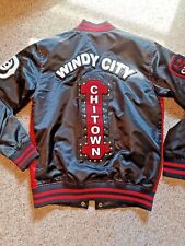 RARE STALL & DEAN MBA "WINDY CITY" CHICAGO GIANTS SATIN JACKET BOMBER SIZE S 