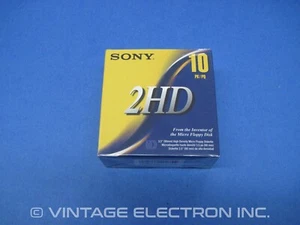 Sony MFD-2HD 3-1/2" (3.5) Floppy disk ad alta densità - SCATOLA SIGILLATA 10 (Apple, IBM) - Foto 1 di 6