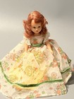 NANCY ANN STORY BOOK DOLL, 5.5” Red Hair SLEEPY EYES Pink Green Floral  Dress