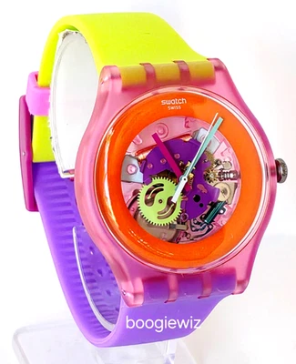 SWATCH, SWISS MADE, "DIP IN COLOR  LADIES WATCH,  DISPLAY FACE SUOP103  NIB - Image 1 of 4