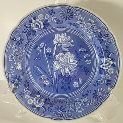 Spode Archive Collection Dinner Plate Blue Room Botanical 1820 10" - Image 1 of 4