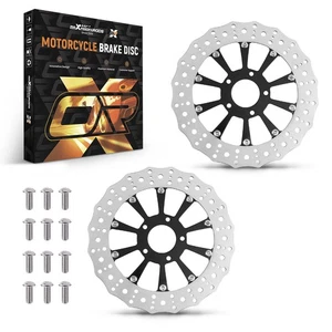 Rotor de freno delantero 2 piezas 11,8" para Harley CVO Street Glide Road Glide 2014-2021 - Imagen 1 de 14