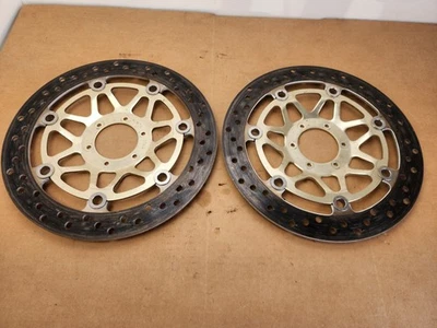 🔥99-00 Par de rotores de freno delanteros rectos OEM F3🔥 Honda CBR 600 F4🔥 Foto 1 de 4