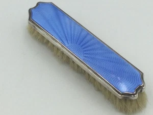 STERLING SILVER & ART DECO ENAMEL CLOTHES BRUSH, BIRMINGHAM C 1934 - Picture 1 of 6