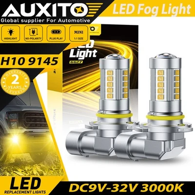 AUXITO Canbus H10 LED Fog Light Bulbs For BMW 323i 325i 330i M3 Coupe E46 E60 Foto 1 de 4