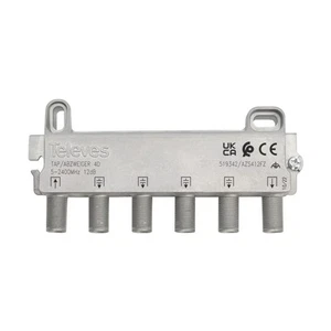 Derivador 4 Salidas TV-SAT Conector F 12dB de Televes - Bild 1 von 1