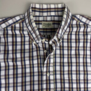 Gitman Bros Shirt XL Mens L/S Button Down Rainbow Striped Plaid VGUC - Picture 1 of 8