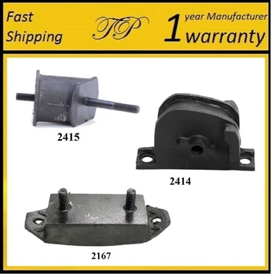 3 PIEZAS MOTOR TRASERO Y MONTAJE DE TRANSMISIÓN MANUAL para VOLKSWAGEN TRANSPORTER 1974-1975 1,8 L Foto 1 de 4