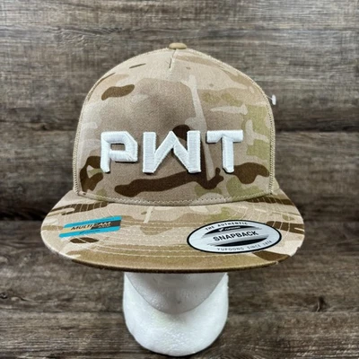 PWT Hat Cap Snap Back Tan Multicam Trucker Mesh Camouflage Classics Yupoong Mens - Image 1 of 4