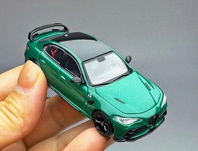 Зеленая асфальтово-зеленая модель автомобиля 1:64 Giulia Juliet GTAm подходит для Alfa Romeo - Изображение 1 из 4