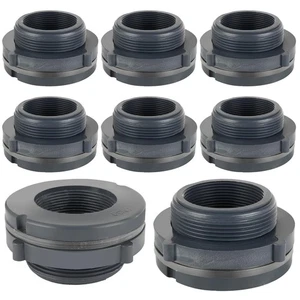 Montaje de mampara de PVC de 2 pulgadas FVIEXE 8 PIEZAS, tanque de agua de mampara de doble rosca... - Imagen 1 de 6