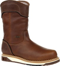Georgia Boot Men's Brown Amp Lt Wedge Waterproof Pull on 7.5,