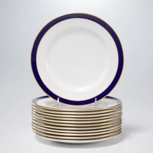 Spode Consul Cobalt Bread Side Plates 12 Pc Set Vintage - Picture 1 of 5