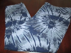 Womens blue gray tie dye capri workout pants New Directions Studio Size XL - Imagen 1 de 1