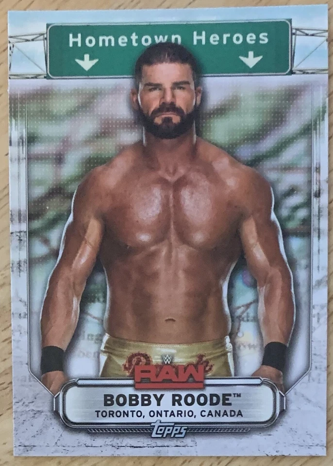 BOBBY ROODE, '19 WWE TOPPS CARD, IN EXCELLENT CONDITION, HOMETOWN HEROES - Image 1 of 1