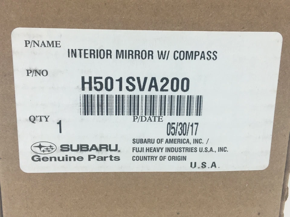 Espejo retrovisor con atenuación automática Subaru WRX STI BRZ 2017-2021 con brújula nuevo H501Sva200 Foto 1 de 2