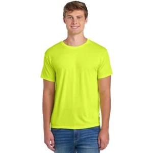 Hi Vis Gildan Men's Safety Green Work T-Shirt High Visibility Short Sleeve Tee - Picture 1 of 6