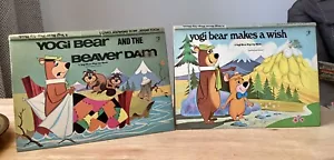 Two Yogi Bear Pop-up Books: 1974 YB Makes a Wish and YB & The Beaver Dam - Picture 1 of 16