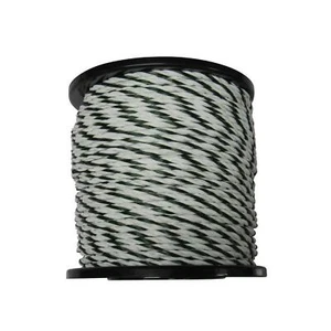 Electric Fence Rope Poly Fencing 6MM x 400M (Horse Polyrope Green & White) - Picture 1 of 11