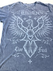 Affliction Live Fast T Shirt Wing Griffen Graphic Large Blue Gray Mens Vintage