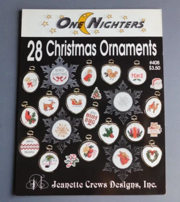 One Nighters: 28 Christmas Ornaments - Jeanette Crews Designs Cross Stitch patte - Image 1 of 3