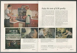 1960 GENERAL MOTORS CANADA advertisement, Frigidaire, red-head mom in kitchen - Picture 1 of 3