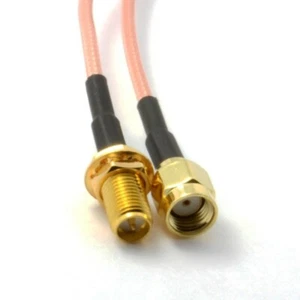 RP SMA Female to RP SMA Male Connector RG316 Coax Pigtail Cable 15cm to 300cm UK - Picture 1 of 6