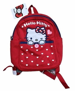 HELLO KITTY Sanrio Backpack Embroidered Mini NWT Purchased In JAPAN 9x10in - Picture 1 of 12