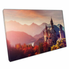 Neuschwanstein Castle Cloudy Sunset Munich Bavaria Germany Landmark Print Canvas