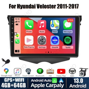 64GB Android 13 Car Radio Stereo Wifi GPS CarPlay For Hyundai Veloster 2011-2017 - Bild 1 von 21
